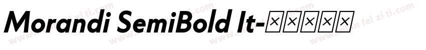 Morandi SemiBold It字体转换